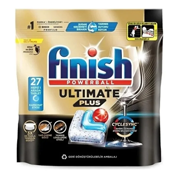 Finish Ultimate Plus Bulaşık Makinesi Tableti 27'li - Görsel 2