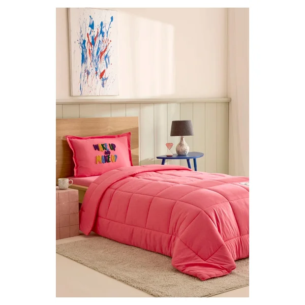 Karaca Home Motto Fuşya Tek Kişilik Cotton Comfort Set - Görsel 3