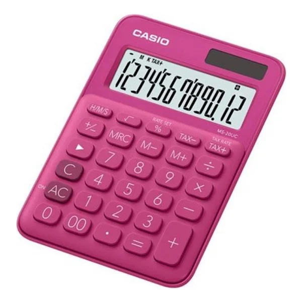Casio Ms-20uc-Rd Koyu Pembe Masaüstü Hesap Makinesi - Görsel 6
