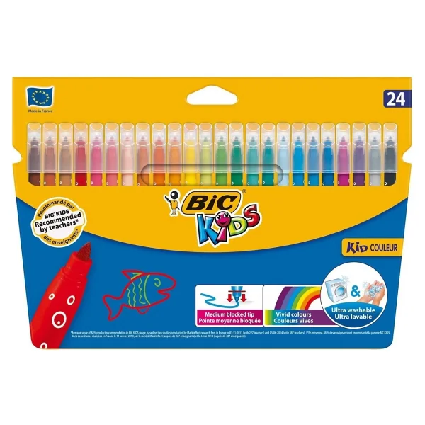 Bic Kid Couleur Ultra Yıkanabilir 24'lü Keçeli Kalem Seti - Görsel 7