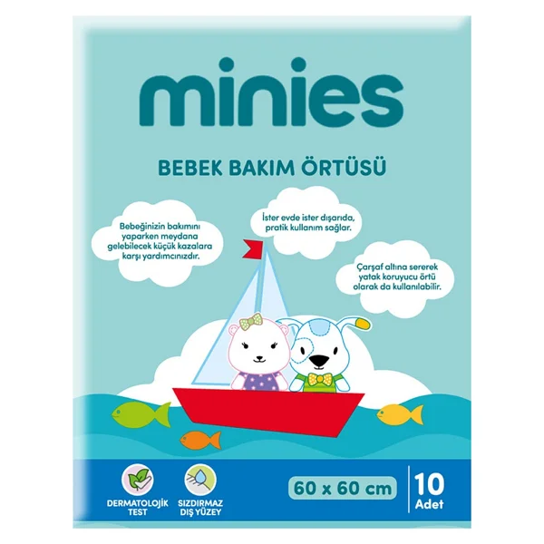 Minies 60x60 Cm 10'lu Bebek Bakım Örtüsü - Görsel 2