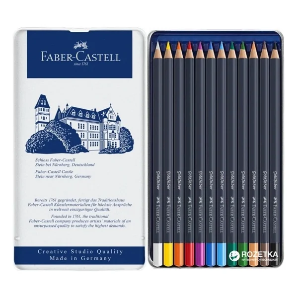 Faber-Castell Goldfaber 12'li Kuru Boya Seti - Görsel 3