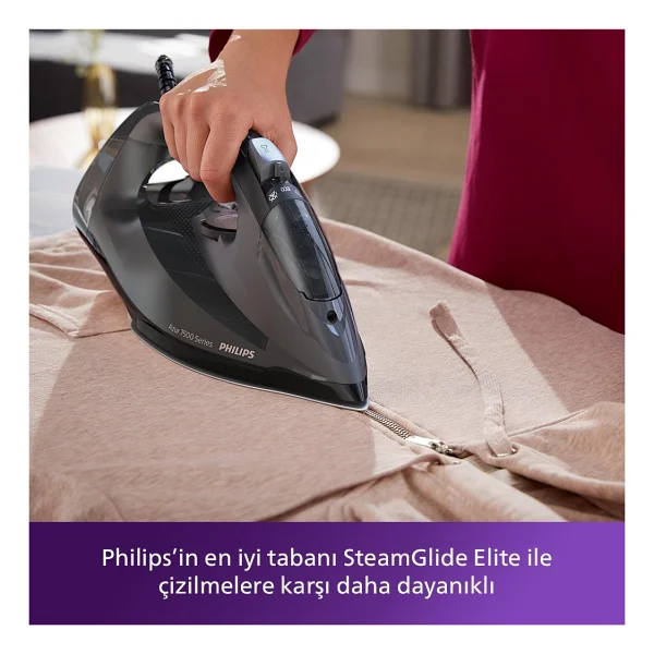 Philips Azur Dst7511/80 7500 Serisi Siyah 3200 W Buharlı Ütü - Görsel 4