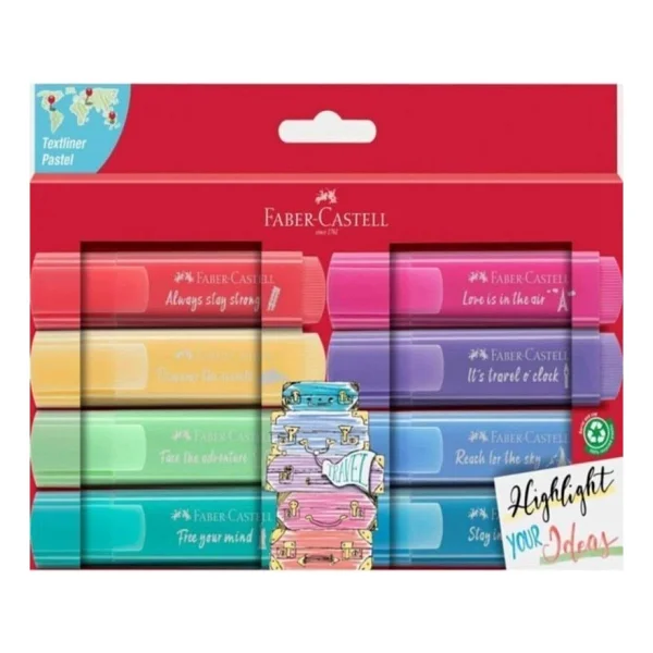 Faber-Castell Textliner 46 Pastel 8'li Fosforlu Kalem Seti - Görsel 10