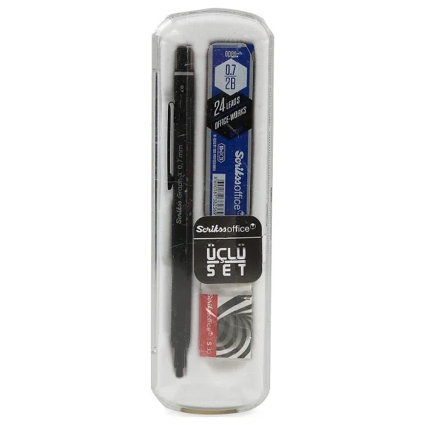 Scrikss Graph-X Saten Gri 0.7 Mm 3'lü Versatil Uçlu Kalem Seti - Görsel 4
