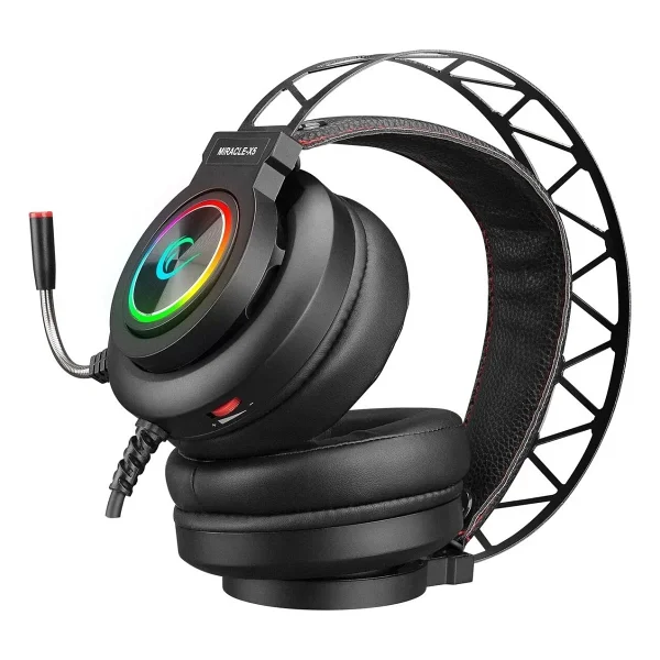 Rampage Miracle-X5 RGB 7.1 USB Kablolu Kulak Üstü Oyuncu Kulaklığı - Görsel 6