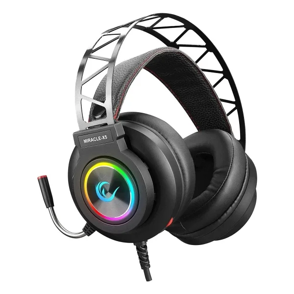 Rampage Miracle-X5 RGB 7.1 USB Kablolu Kulak Üstü Oyuncu Kulaklığı - Görsel 7