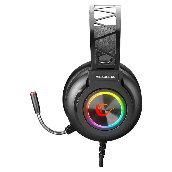 Rampage Miracle-X5 RGB 7.1 USB Kablolu Kulak Üstü Oyuncu Kulaklığı - Görsel 9