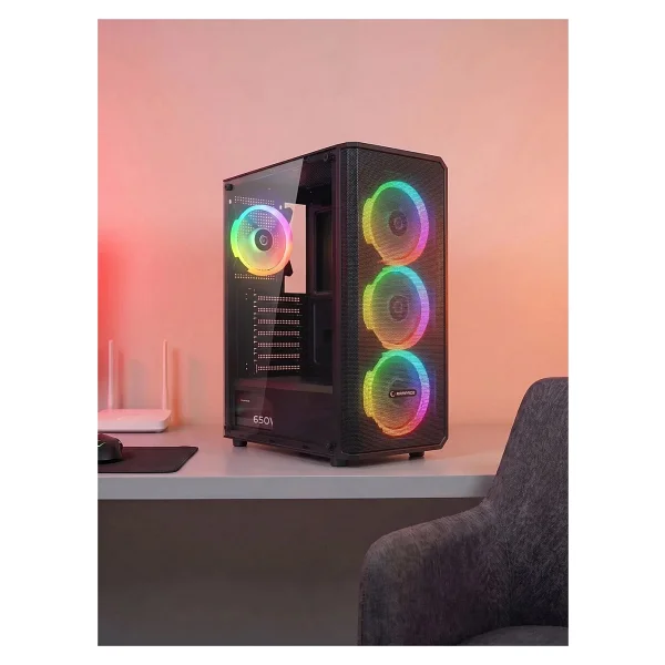 Rampage Helios Mesh Rainbow Fanlı 650 W Atx Oyuncu Kasası - Görsel 5