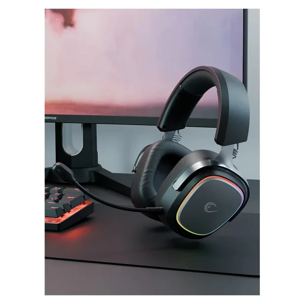Rampage Retsu RGB Kablolu/Kablosuz Kulak Üstü Oyuncu Kulaklığı - Görsel 2
