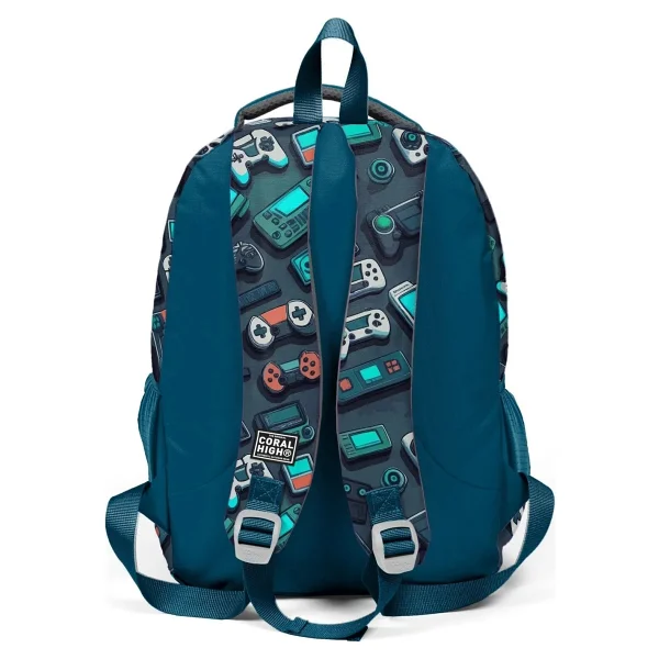 Coral High Set0114423 Nefti Gamer Desenli 3'lü Okul Çanta Seti - Görsel 7