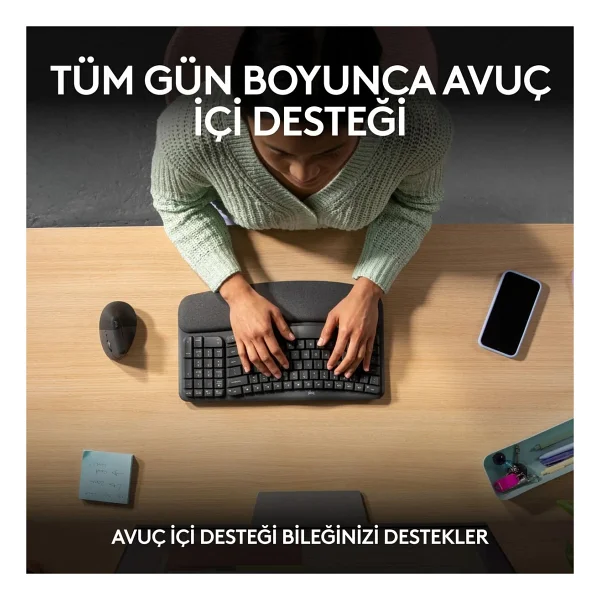 Logitech Wave Keys 920-012311 Q Kablosuz Klavye - Görsel 7