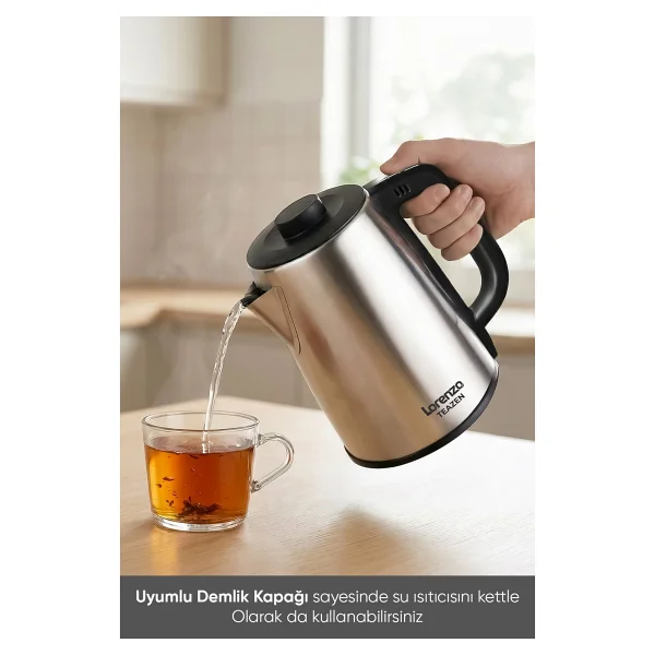 Lorenzo Teazen 2in1 LRZ-1020 Inox Çelik Çay Makinesi - Görsel 4