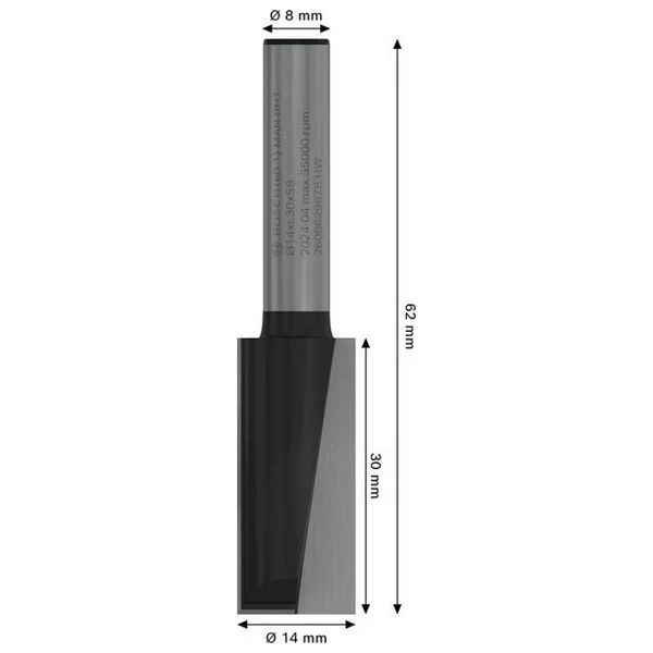Bosch Pro 14x30 Mm Ahşap Düz Freze Ucu 2608629678 - Görsel 3