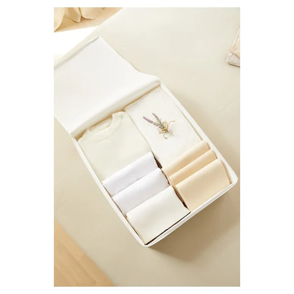 Home Wave 2'li Gri Pötikare Destekli Kutu Hurç Set 45 X 55 X 18 Cm - Görsel 3