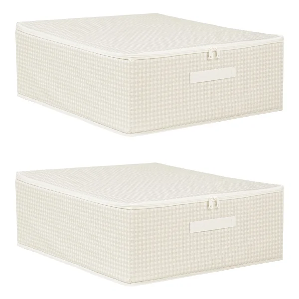 Home Wave 2'li Gri Pötikare Destekli Kutu Hurç Set 45 X 55 X 18 Cm - Görsel 6