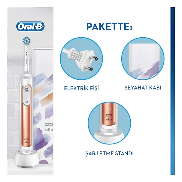 Oral-B Genius X AI Art Of Brushing Rosegold Şarjlı Diş Fırçası - Görsel 2