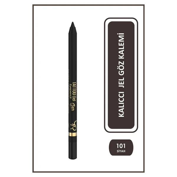 Golden Rose Tattoo Gel Waterproof 101 Noir Göz Kalemi - Görsel 8
