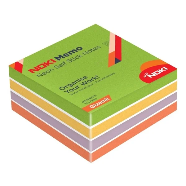 Noki Memo 75x75 Neon Gizemli Küp Blok 450 Sayfa - Görsel 3