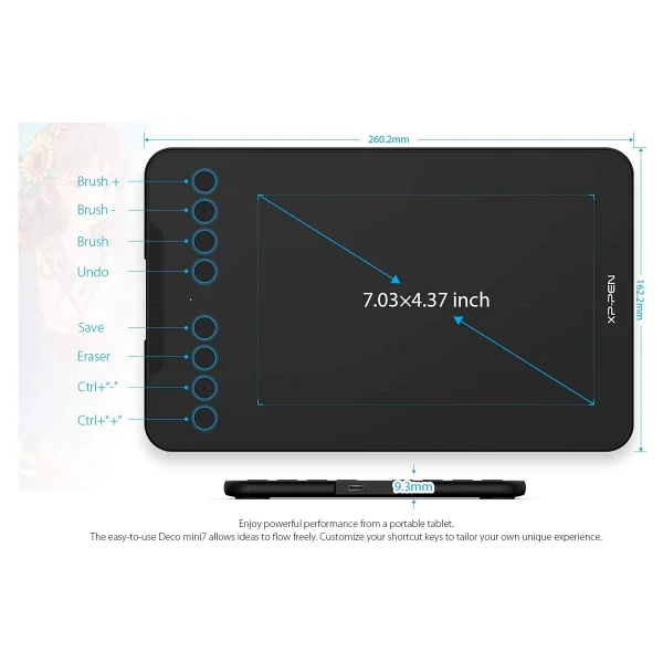 Xp-Pen Deco Mini7 Grafik Tablet - Görsel 4