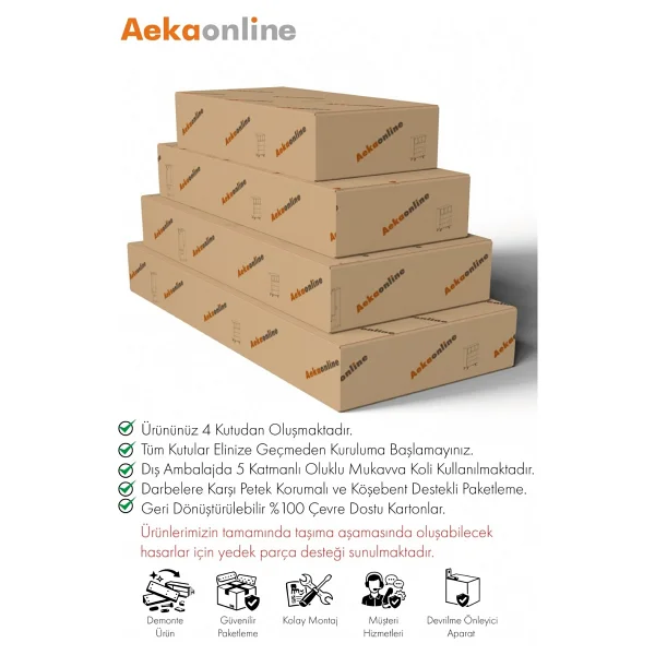 Aeka Ae-2191 Hisar Antrasit/Antrasit Aynalı 6 Kapaklı Çok Bölmeli Askılı Ve Raflı Geniş Hacimli Gardırop 210x210 Cm - Görsel 9