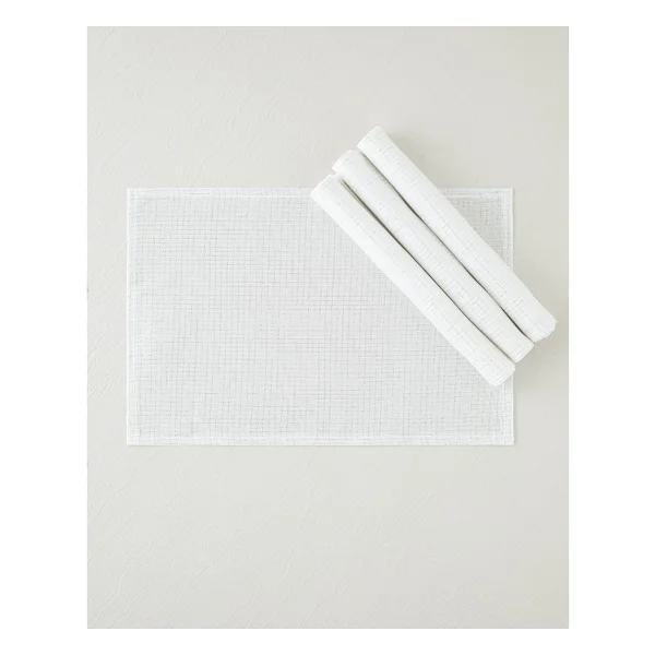 English Home Soft Glow Polyester 4'lü Amerikan Servis 30X45 cm Beyaz - Görsel 4