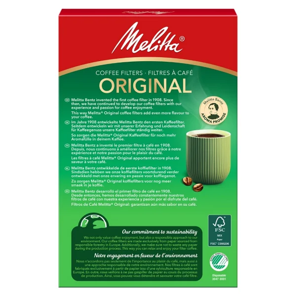 Melitta Original Beyaz 1x4 Filtre Kahve Kağıdı 80'li - Görsel 2