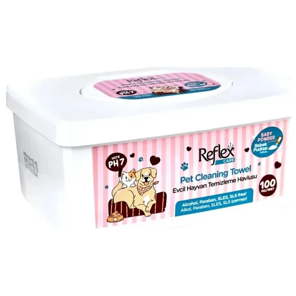 Reflex Care Kedi & Köpek Temizleme Mendili 100 Lü Alkol Ve Paraben İçermeyen Ph7 - Görsel 5