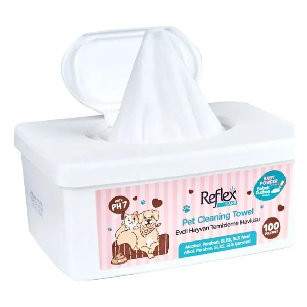 Reflex Care Kedi & Köpek Temizleme Mendili 100 Lü Alkol Ve Paraben İçermeyen Ph7 - Görsel 6