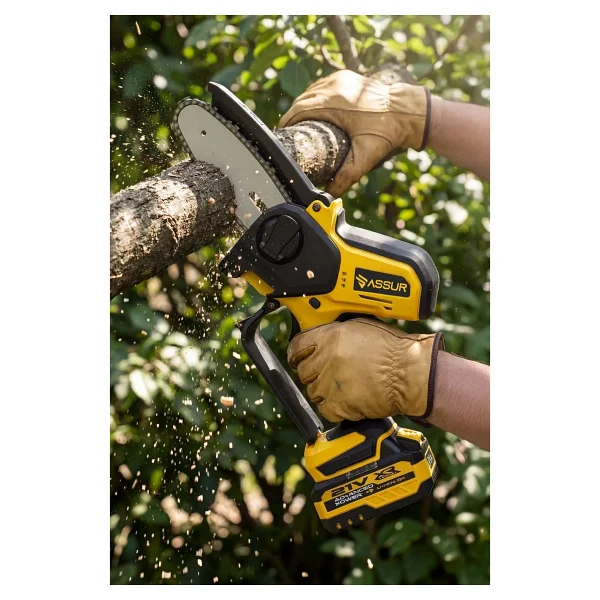 Assur Assur 21v Çift Akülü Ağaç Odun Dal Kesme Şarjlı Budama Testeresi - Görsel 2