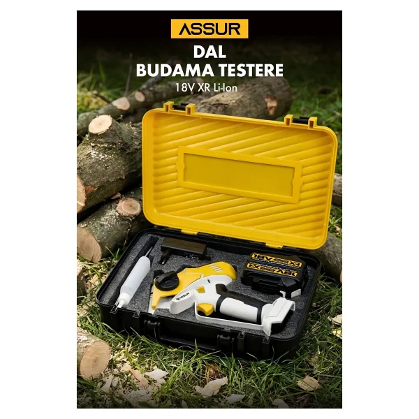 Assur Extra Power Kömürsüz Motor Şarjlı El Testeresi Ağaç Odun Dal Kesme Budama Turuncu - Görsel 4