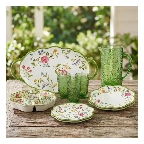 Lucky Art Laurus 58 Cm Melamin Kulplu Tepsi - Görsel 3