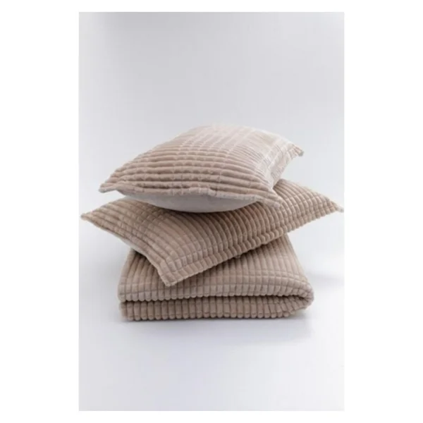 Merinos Modern Line Bej 220x240 Cm Çift Kişilik Battaniye Seti - Görsel 2