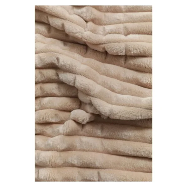 Merinos Modern Line Bej 220x240 Cm Çift Kişilik Battaniye Seti - Görsel 4