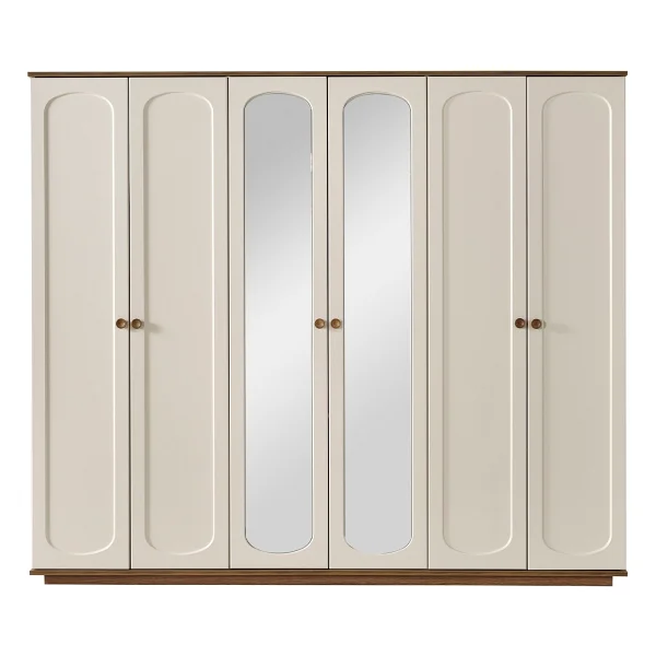 Edsy Home Sude 6 Kapaklı Gardırop - Beyaz - Görsel 4