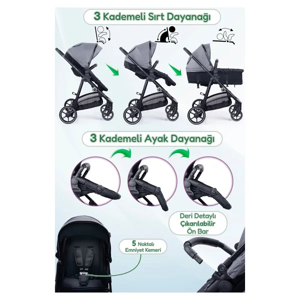 Prego Stein Travel Sistem Bebek Arabası - Görsel 8