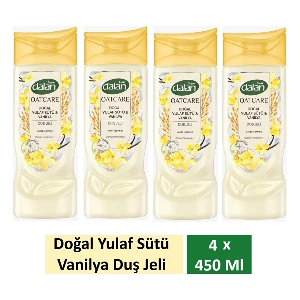 Dalan Oatcare Doğal Yulaf Sütü & Vanilya 450 ml 4 Adet Duş Jeli - Görsel 5