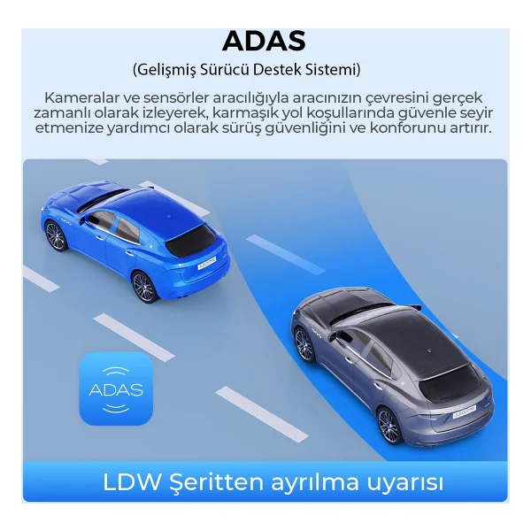 Azdome M17 Max 4K 2 Kameralı Adas Araç Kamerası - Görsel 3