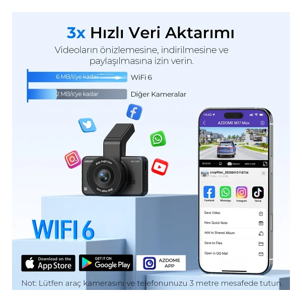Azdome M17 Max 4K 2 Kameralı Adas Araç Kamerası - Görsel 5