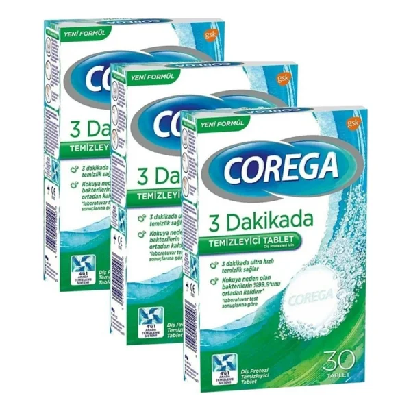 Corega Diş Protezi Temizleyici Tablet 30'lu- 3 Adet - Görsel 8