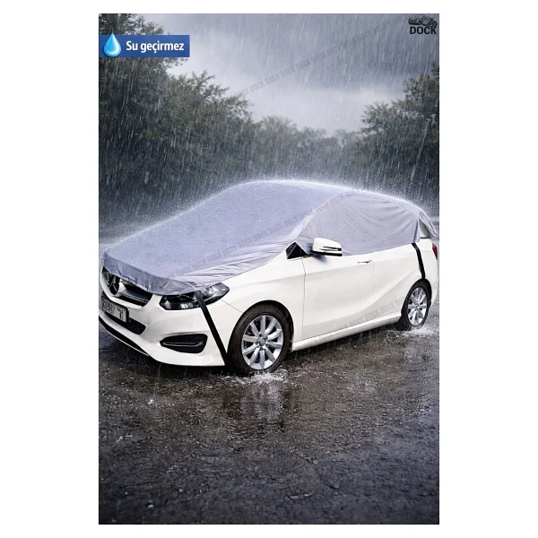 Dock Gri Yarım Araba Brandası (4mevsim Kullanım) - Görsel 2