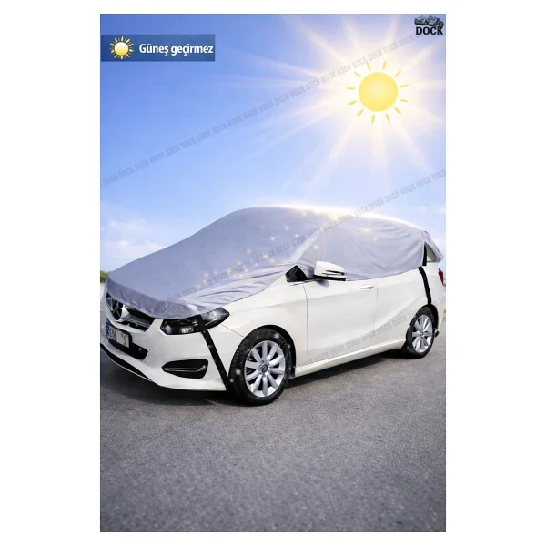 Dock Gri Yarım Araba Brandası (4mevsim Kullanım) - Görsel 3