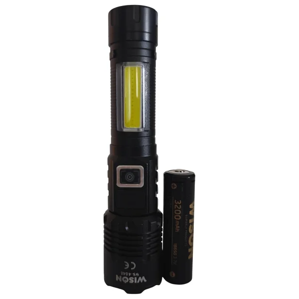 Wison WS-4848 Şarjlı El Feneri 1500 Lumen Zoomlu Mıknatıslı Profesyonel Fener - Görsel 4