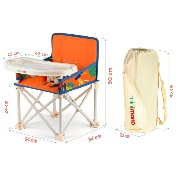 Minimono Plus Portatif Katlanır Mama Sandalyesi - Görsel 2