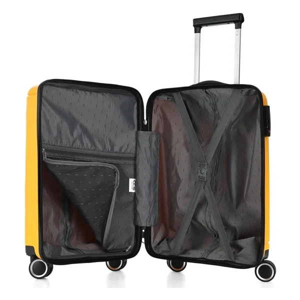 Ççs 5225 Polipropilen Sarı Büyük Boy Valiz - Görsel 7