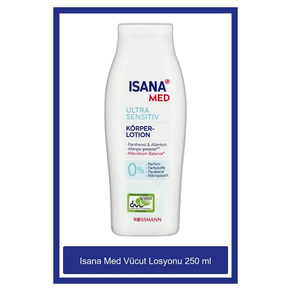 Isana Med Vücut Losyonu Nemlendirici Etkiyle 250 Ml Hassas Ciltler İçin Özel - Görsel 3
