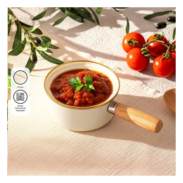 Emsan Retro Emaye Sütlük 14 Cm - Görsel 5