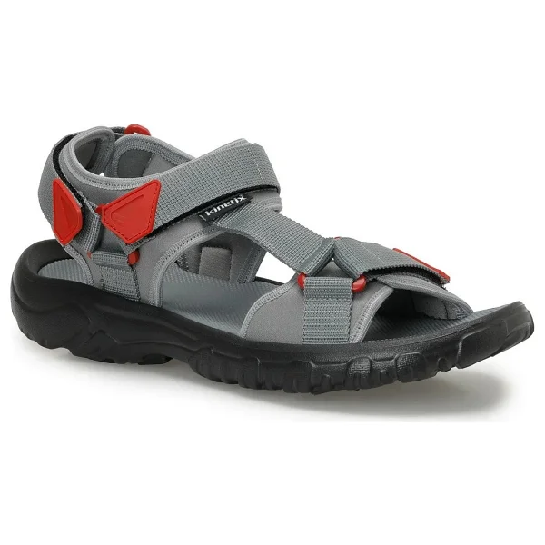 Kinetix Desmar Tx Gri Erkek Sandalet - Gri-Kırmızı - 42 - Görsel 2