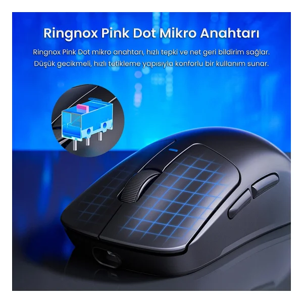 Aula Sc680 Sarı Optik Kablolu/Kablosuz Oyuncu Mouse - Görsel 2