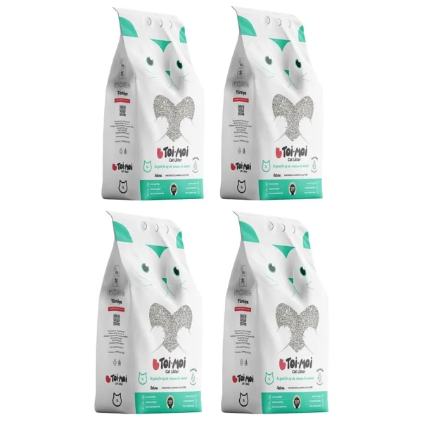 Toi Moi 4lü Avantaj Paketi Kokuya Hassas Topaklanan Tozsuz Kokusuz Bentonit Kedi Kumu 4x5kg - Görsel 4